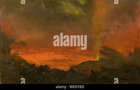 David Howard Hitchcocks Öl Gemälde "Halemaumau, See des Feuers', 1888. Stockfoto