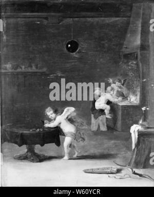 David Teniers II - Amor Schmelzen Münzen - Stockfoto