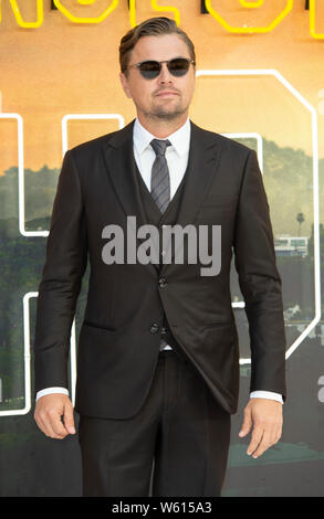 LONDON - ENGLAND, 30. JULI 2019: Leonardo DiCaprio besucht die UK-Premiere von "Once Upon a Time in Hollywood, Luxe Odeon Leicester Square, London, England. Gary Mitchell/Alamy Leben Nachrichten. Stockfoto