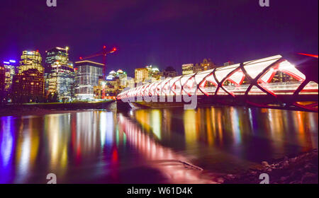 Peace Bridge Calgary Sehenswürdigkeiten Stockfoto