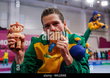 Lima, Peru. 30. Juli, 2019. Brasilien gleiches für PanAmericano Lima 2019 der Frauen handball Gold übereinstimmen. Credit: Marcelo Machado de Melo/FotoArena/Alamy leben Nachrichten Stockfoto