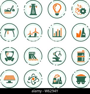 Industrie Vector Icons für User Interface Design Stock Vektor