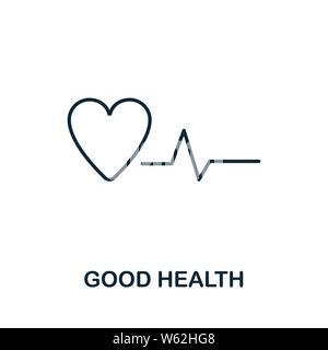 Symbol für gute Gesundheit. Dünne Linie Stil aus Community Icons Sammlung. Pixel perfekt einfaches Element gute Gesundheit Symbol für Web-Design, Apps Stock Vektor
