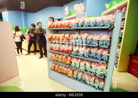 Innenansicht der Innen- Zentrum der weltweit erste "Peppa Pig' spielen in Shanghai, China, 23. Oktober 2018. Unterhaltung Eine lizenzierte seine beliebten Kid's Stockfoto