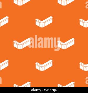 Rezeption Tabelle Muster Vector Orange Stock Vektor