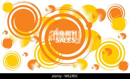 Herbst Sale Hintergrund Layout für Shopping Verkauf oder Promo Poster und frame Packungsbeilage oder Web Banner. Vector Illustration Vorlage. Ad-Konzept Stock Vektor