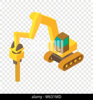 Bagger Hammer-symbol, isometrische 3D-Stil Stock Vektor