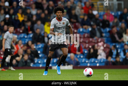 Nizza Khephren Thuram in Aktion gegen Burnley, während der Saison Testspiel in Turf Moor, Burnley. Stockfoto