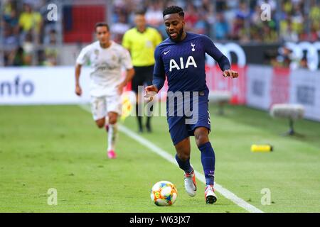 München, Deutschland. 30. Juli, 2019. Muenchen, Deutschland Juli 30, 2019: Audi Cup - 2019 - Real Madrid. Tottenham Hotspur Danny Rose (Tottenham Hotspur), Aktion/Rahmen/mit Ball/| Verwendung der weltweiten Kredit: dpa/Alamy leben Nachrichten Stockfoto