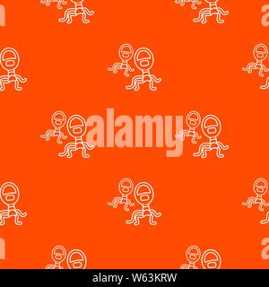 Protozoen Viren pattern Vector Orange Stock Vektor