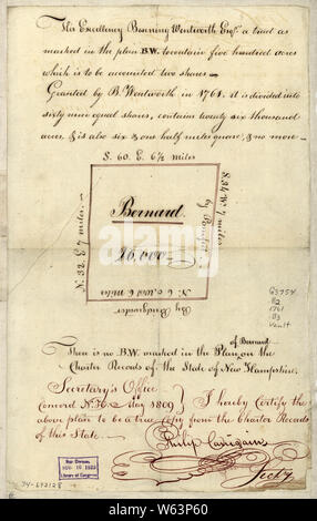 Amerikanischer Unabhängigkeitskrieg Ära Karten 1750-1786 339 Bernard Bauen und Reparieren Stockfoto