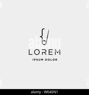 Code Nadel logo Template Design pin Codierung Stock Vektor