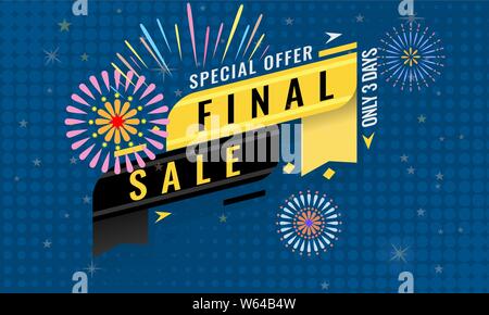 Trendiges Angebot sale banner Vorlage für Ihr Design. Vector Illustration. Stock Vektor