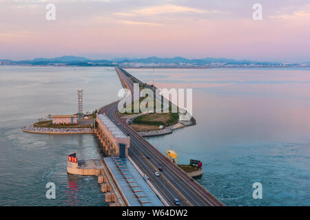 Autobahn der Daebu Insel am Incheon, Südkorea Stockfoto