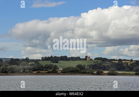 Das Belvedere Turm bei Powderham blickt auf theRiver.exe in South Devon Stockfoto