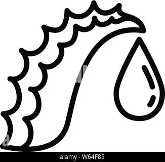 Aloe vera drop Symbol. Übersicht Aloe vera drop Vektor Symbol für Web Design auf weißem Hintergrund Stock Vektor