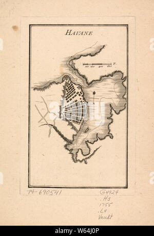 Amerikanischer Unabhängigkeitskrieg Ära Karten 1750-1786 543 Havane Bauen und Reparieren