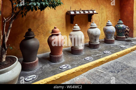 Mexiko- Stadt, Puebla Stadt, Keramik als Farbe zeigen inthe Haus URIARTE, keramische Fabrik seit 1824 Stockfoto