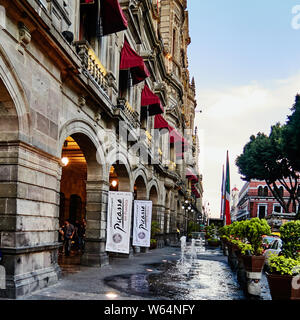 Das Rathaus auf dem Hauptplatz in Puebla, Mexiko Stockfoto