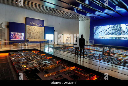 Mexiko- Stadt, Puebla Stadt, Modell der Stadt Puebla de los Angeles in das Internationale Museum des Barock. Stockfoto