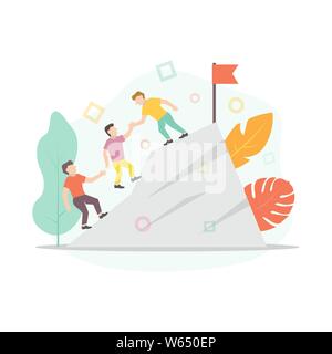 Teamwork Geschäftskonzept Vector Illustration für Business Design und Infografik Stock Vektor