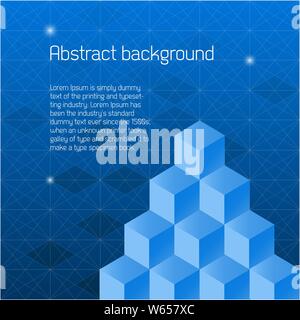Zusammenfassung Hintergrund mit isometrischen Cubes Stock Vektor