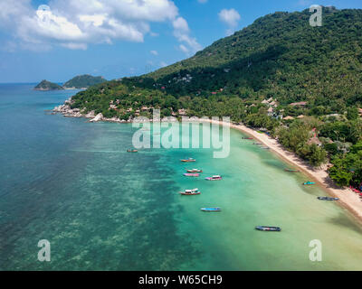 Luftaufnahme auf Sairee Strand, aktuelle Insel Koh Tao, Thailand Stockfoto