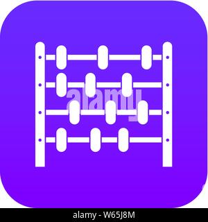 Kinder abacus Symbol digital Purple Stock Vektor