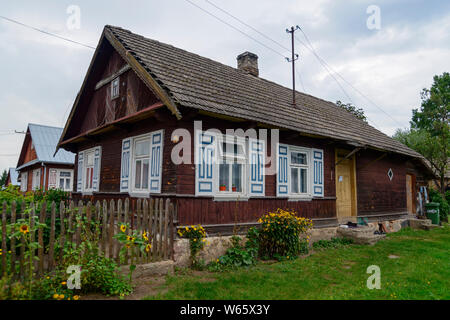 Haus, Trzescianka, Podlasien, Polen Stockfoto