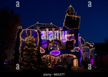 Turm Weihnachten, Turmweihnacht, Abensberg, Weihnachtsmarkt, Art House, Bayern, Deutschland Stockfoto