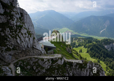 Gipfel des Wendelstein (1838 m), Juli, Bayern, Deutschland Stockfoto