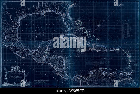 Amerikanischer Unabhängigkeitskrieg Ära Karten 1750-1786 974 An Seine Königliche Hoheit George Augustus Frederick Prinz von Wales & c&c&c Dieses Diagramm der West Indies 1 invertiert Bauen und Reparieren Stockfoto