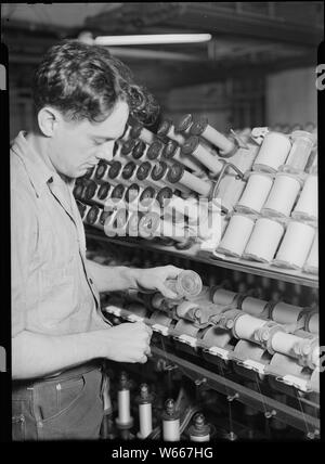 Mt. Holyoke, Massachusetts - Seide. William Skinner und Söhne. Piecing. Stockfoto