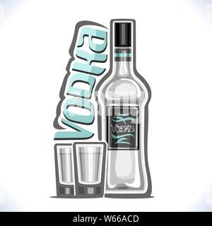 Vector Illustration von Alkohol trinken Wodka Stock Vektor