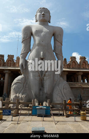 Bahubali Shravanbelgola Gomateshwara, Karnataka, Indien. Stockfoto