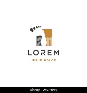 Fuß logo png design Spaziergang symbol Vektor icon Stock Vektor