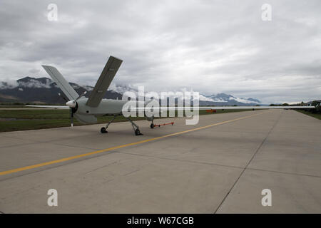 Ein chinesisch-CH-4 (Caihong-4 oder Rainbow 4) Bewaffnete Aufklärung Medium Altitude, Long-endurance Unmanned Aerial Vehicle (UAV), mit dem Kinn entwickelt Stockfoto