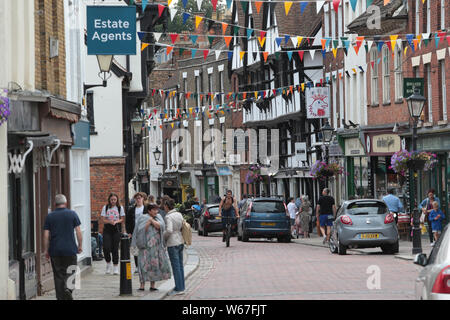 Rochester Kent, Rochester ist eine Stadt und war eine historische Stadt in der Unitary Authority von Medway in Kent, England Stockfoto