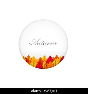 Herbst Hintergrund Layout mit Blättern schmücken. Herbst vektor design Plakat und Hintergrund Stock Vektor