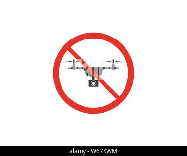 Vector Illustration, flache Bauform. Drone quadrocopter Symbol Stock Vektor