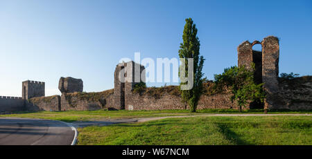 Smederevo Festung, eine der größten Befestigungsanlagen in Serbien Stockfoto