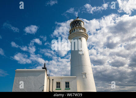 Flamborough Head Leuchtturm, eine aktive Leuchtturm Flamborough, East Riding von Yorkshire. England. Stockfoto