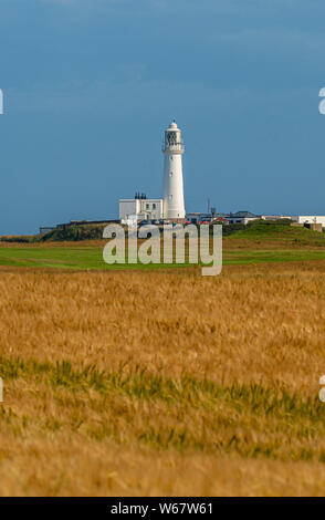 Flamborough Head Leuchtturm, eine aktive Leuchtturm Flamborough, East Riding von Yorkshire. England. Stockfoto