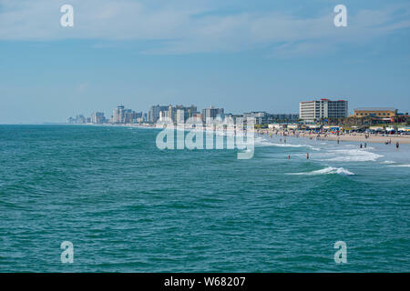 Daytona Beach Florida. Juli 07, 2019 Panorama von Daytona Beach von der Main Street Pier Stockfoto