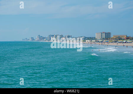 Daytona Beach Florida. Juli 07, 2019 Panorama von Daytona Beach von der Main Street Pier Stockfoto