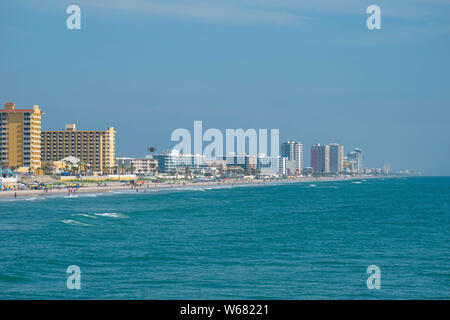 Daytona Beach Florida. Juli 07, 2019 Panorama von Daytona Beach von der Main Street Pier Stockfoto