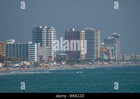 Daytona Beach Florida. Juli 07, 2019 Panorama von Daytona Beach von der Main Street Pier Stockfoto