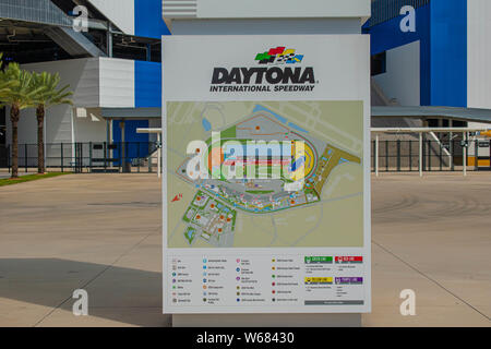 Datytona, Florida. Juli 18, 2019. Bunte Karte bei Daytona International Speedway Stockfoto