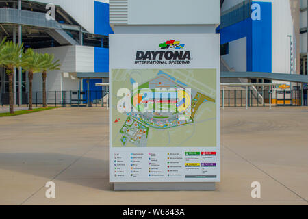 Datytona, Florida. Juli 18, 2019. Bunte Karte bei Daytona International Speedway Stockfoto