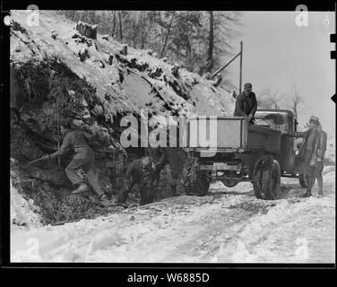 Scott's Run, West Virginia. Arbeitslose Bergleute. Stockfoto